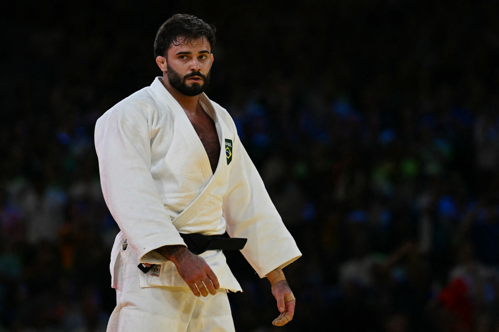 Rafael Macedo perdeu medalha de bronze no jud&ocirc; ap&oacute;s sofrer puni&ccedil;&atilde;o pol&ecirc;mica - AFP