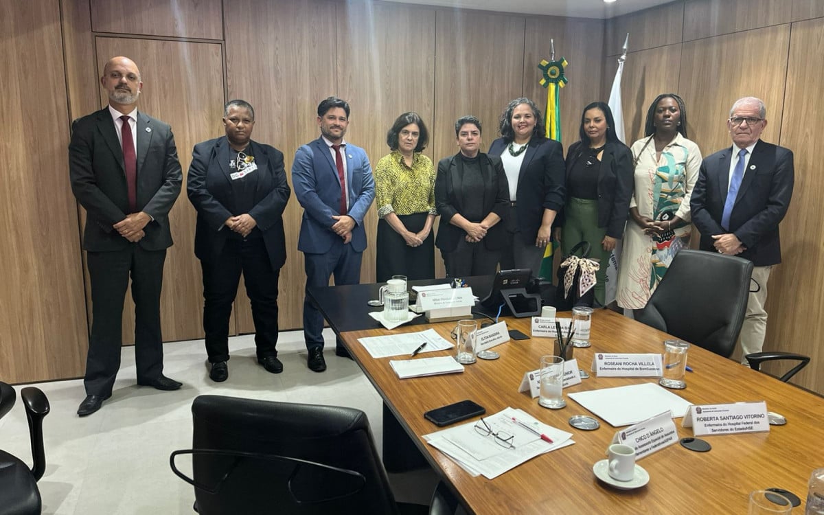 Representantes do sindicato da rede federal de saúde do Rio tiveram reunião com a ministra Nísia Trindade - Divulgação/ Sindsprev