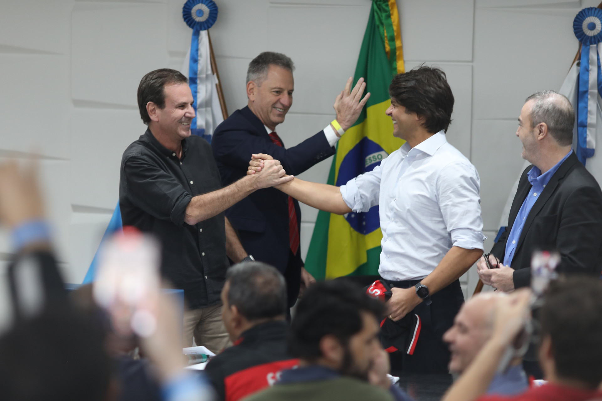 Leilão do terreno para construção do estádio do Flamengo, nesta quarta-feira (31). - Pedro Teixeira/Agência O Dia