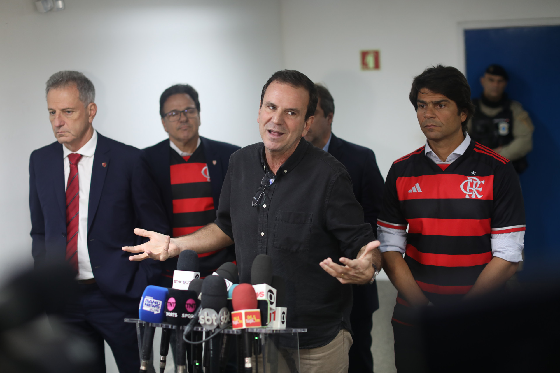 Leilão do terreno para construção do estádio do Flamengo, nesta quarta-feira (31). - Pedro Teixeira/Agência O Dia
