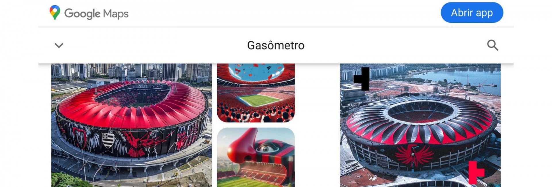 Torcida do Flamengo já atualizou o Google Maps - Reprodução/Google Maps