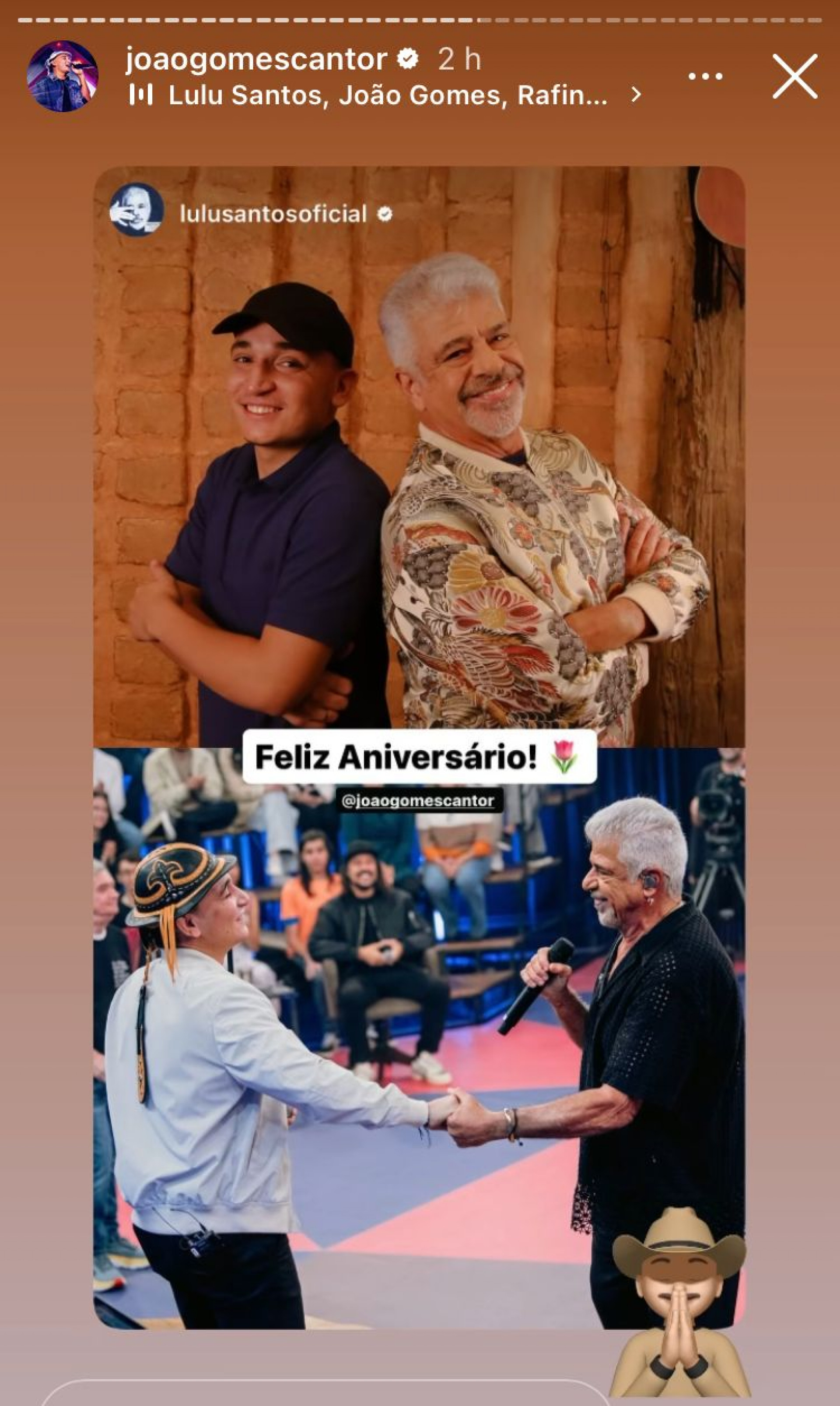 Lulu Santos parabeniza João Gomes pelos seus 22 anos - Reprodução / Instagram