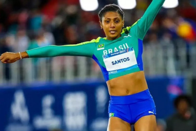 Gabriele Santos fica em 26º lugar na classificatória e deixa disputa do salto triplo