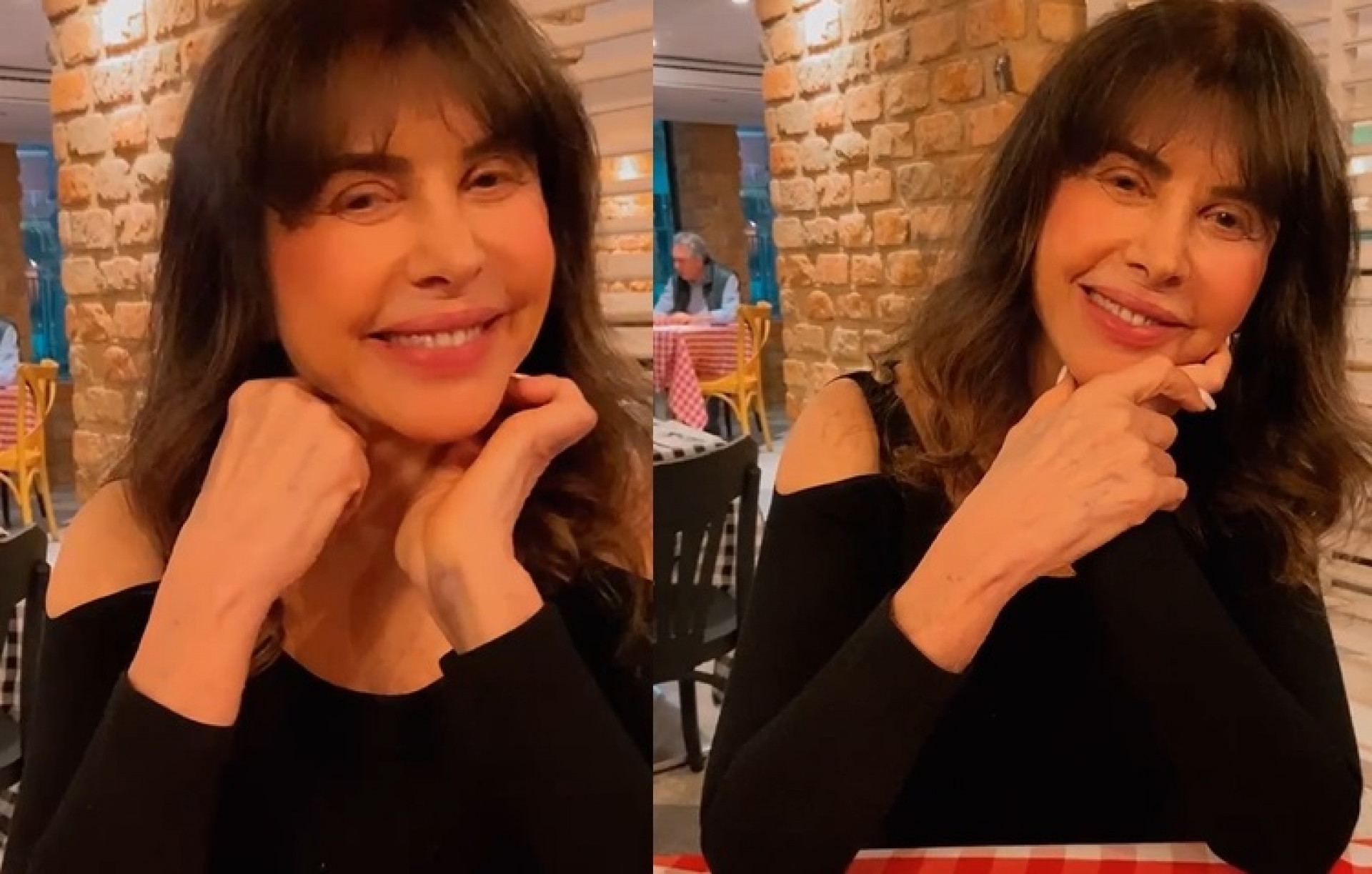 Claudia Alencar janta em restaurante de Copacabana - Reprodução de vídeo