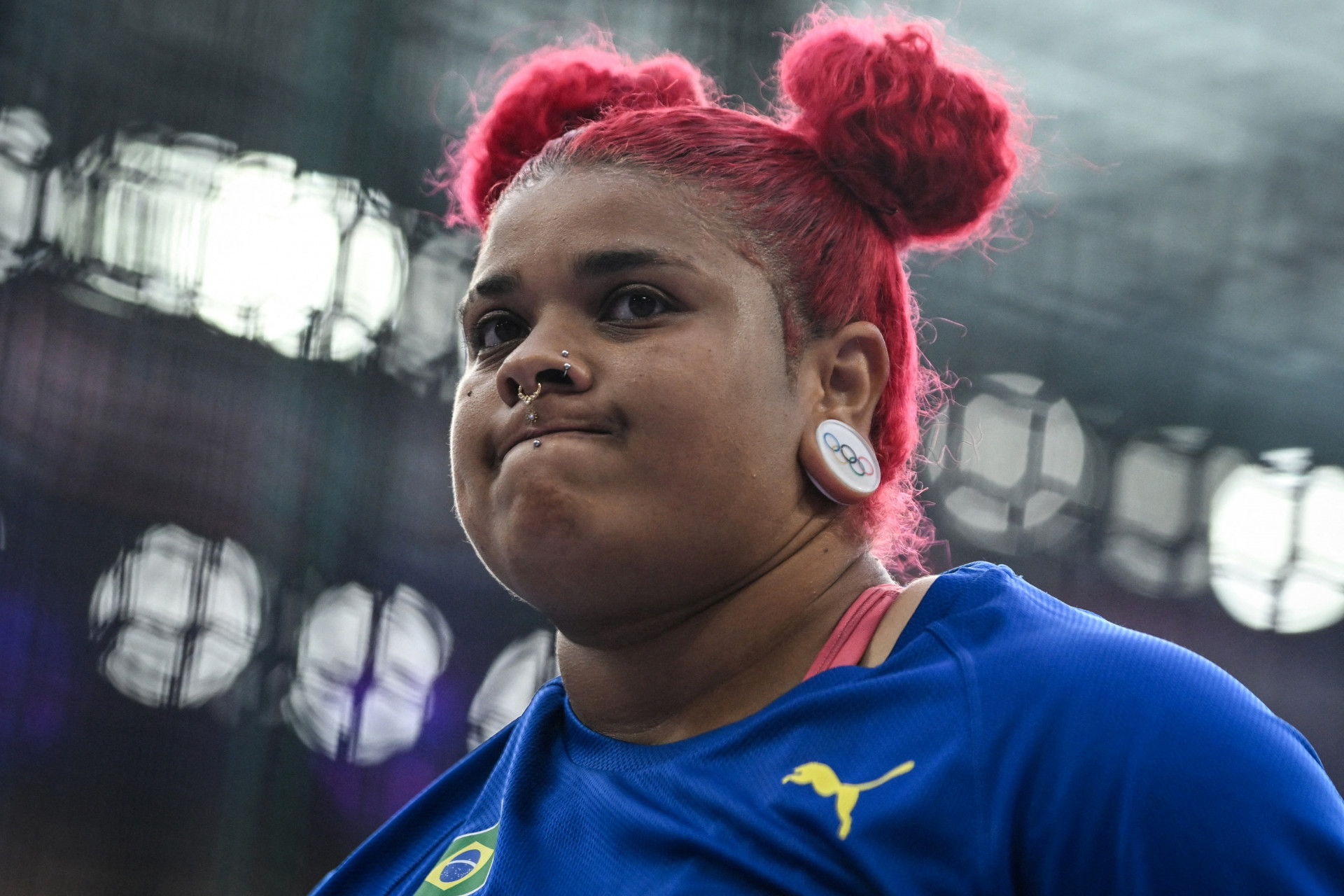 Izabela da Silva foi eliminada no lan&ccedil;amento de disco feminino - Kirill KUDRYAVTSEV / AFP