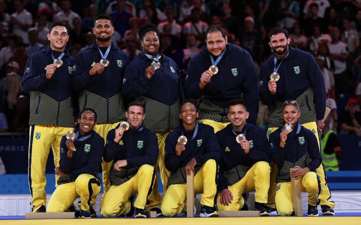 Brasil conquista o bronzo no judô por equipes mistas