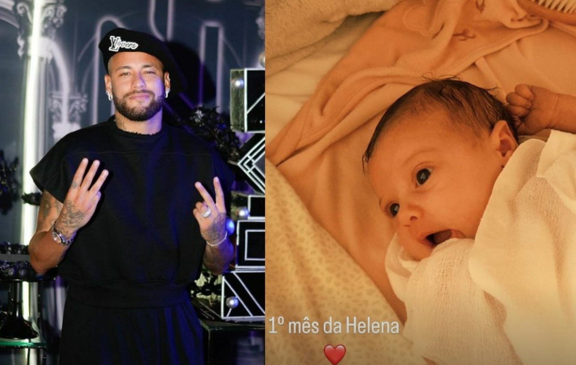 Neymar publica foto de Helena em rede social - Reprodução do Instagram