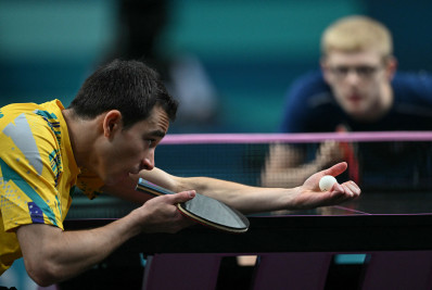 Hugo Calderano perde para francês e se despede da Olimpíada sem medalha no tênis de mesa