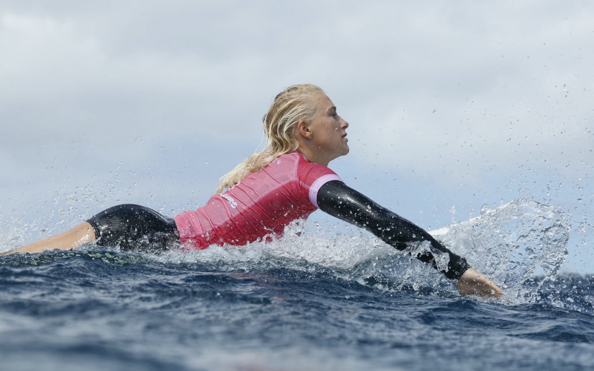 Tatiana Weston-Webb em Teahupo'o - Ben Thouard / POOL / AFP