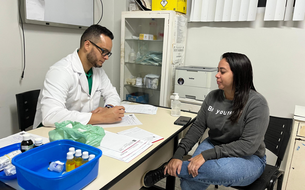 Profissionais de saúde de Quissamã durante a campanha de conscientização sobre hanseníase e tuberculose, realizada no Centro de Especialidades