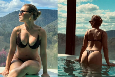 Carla Diaz exibe bumbum na nuca em clique de biquíni