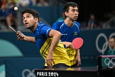 Equipe do Brasil vence e vai às quartas de final no tênis de mesa
