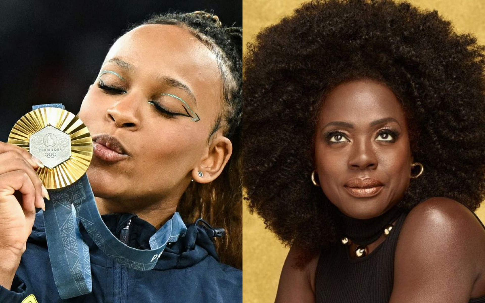 Rebeca Andrade recebe elogio de Viola Davis após conquistar o ouro em Paris - AFP / Instagram