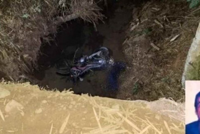 Moto cai de ponte em Antônio Prado de Minas