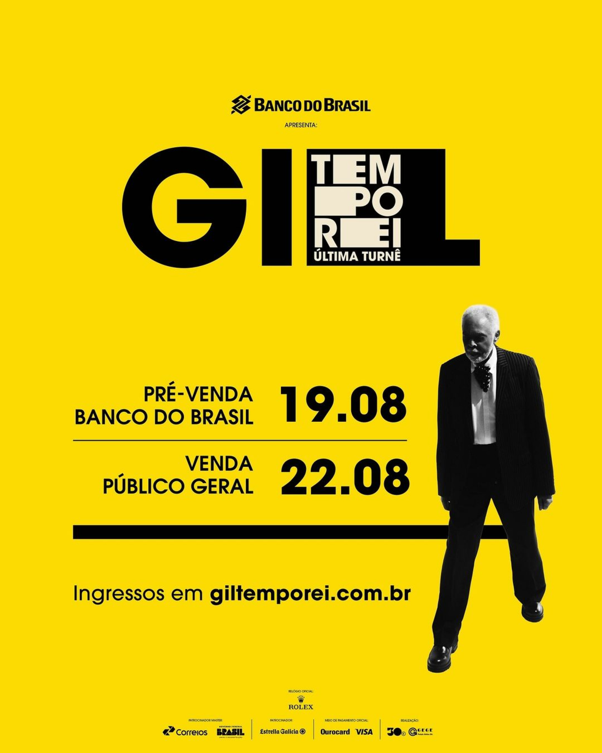 Gilberto Gil anuncia última turnê, 'Tempo Rei' - Reprodução / Instagram