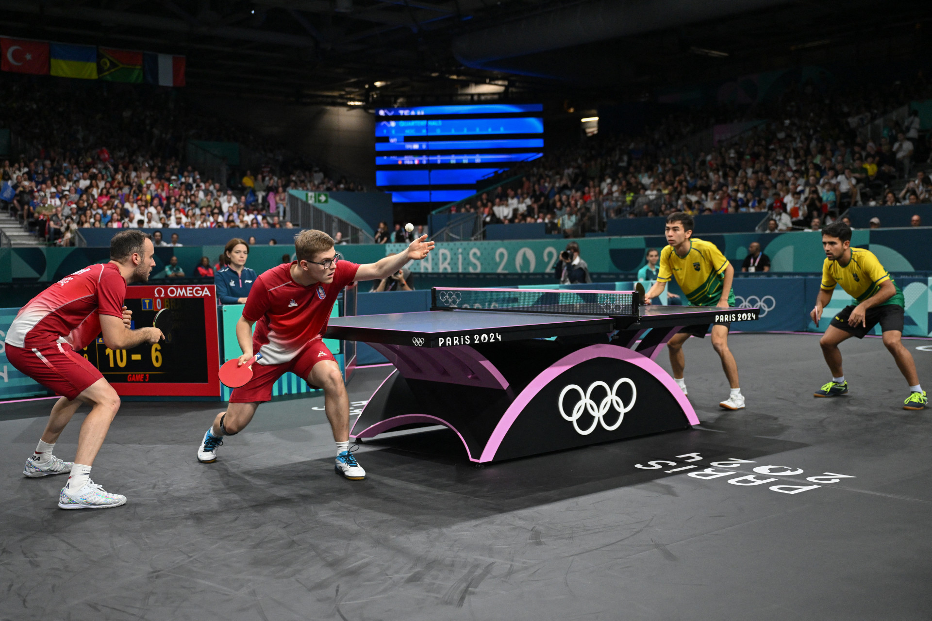 Brasil foi eliminado da disputa por equipes no t&ecirc;nis de mesa - AFP