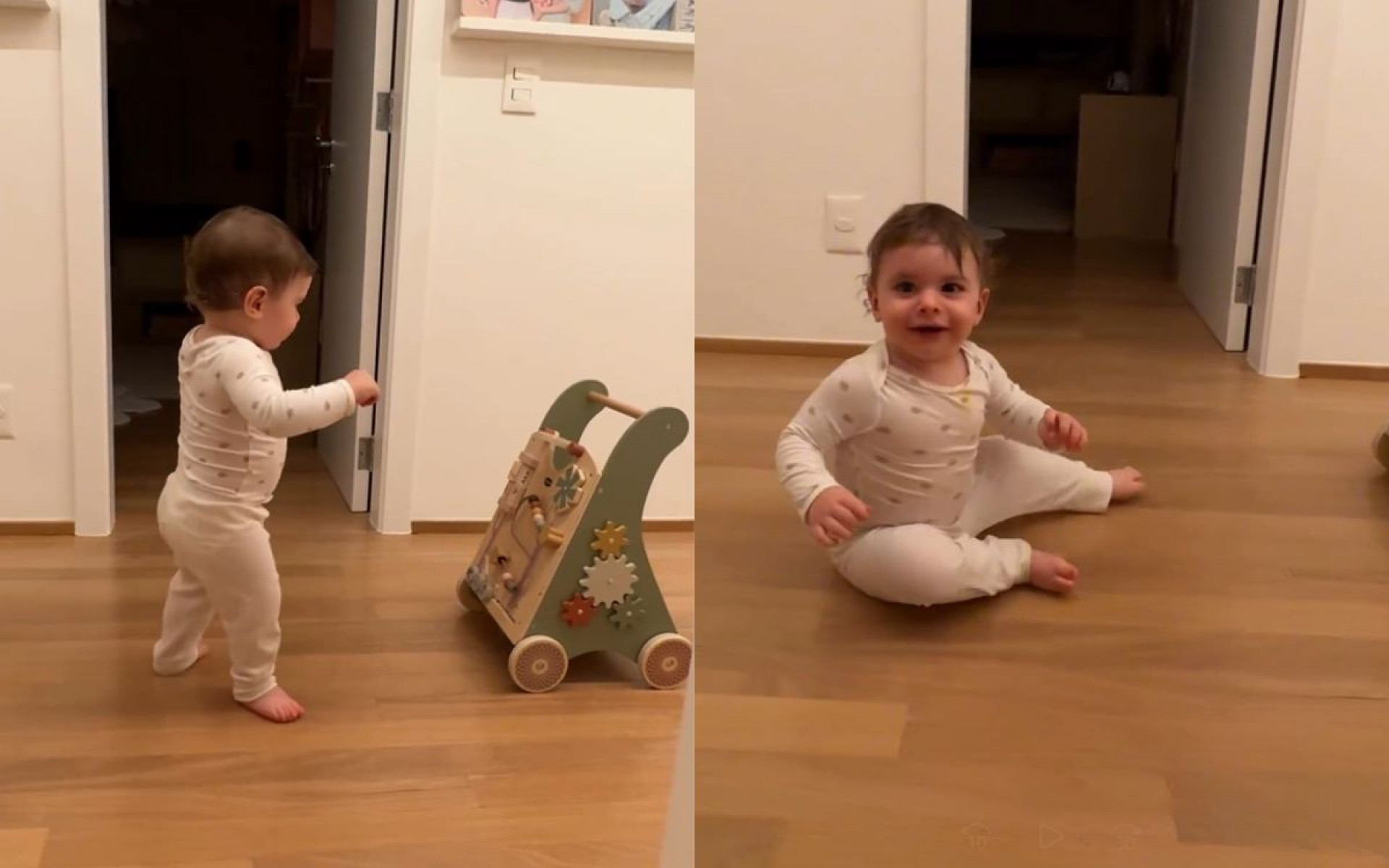 Fabiana Justus emociona a web com registro de primeiros passos do caçula - Reprodução / Instagram