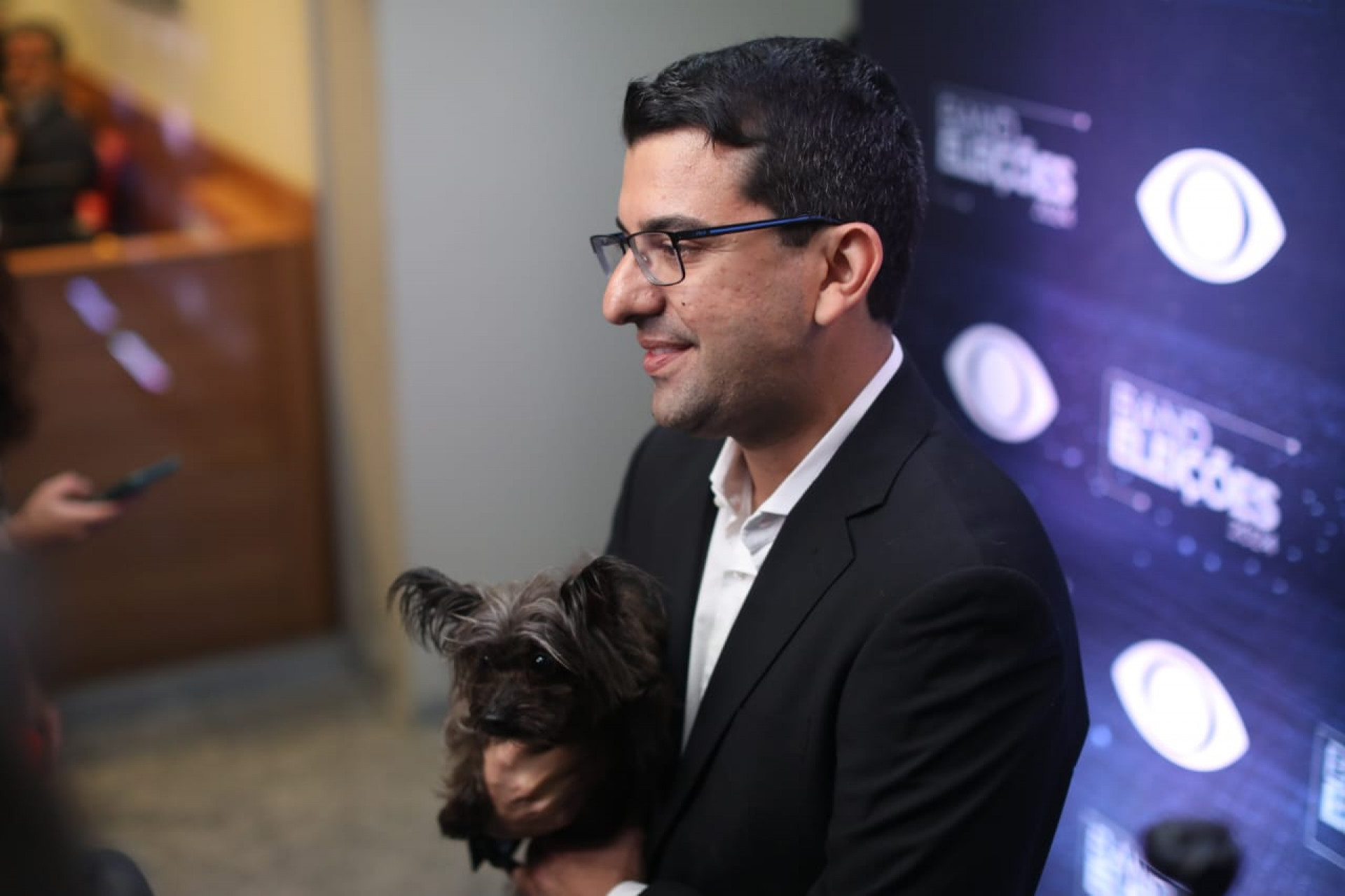 Marcelo Queiroz (PP) participa de debate entre candidatos a prefeito do Rio, na noite de quinta-feira (8) - Pedro Teixeira/ Agência O Dia