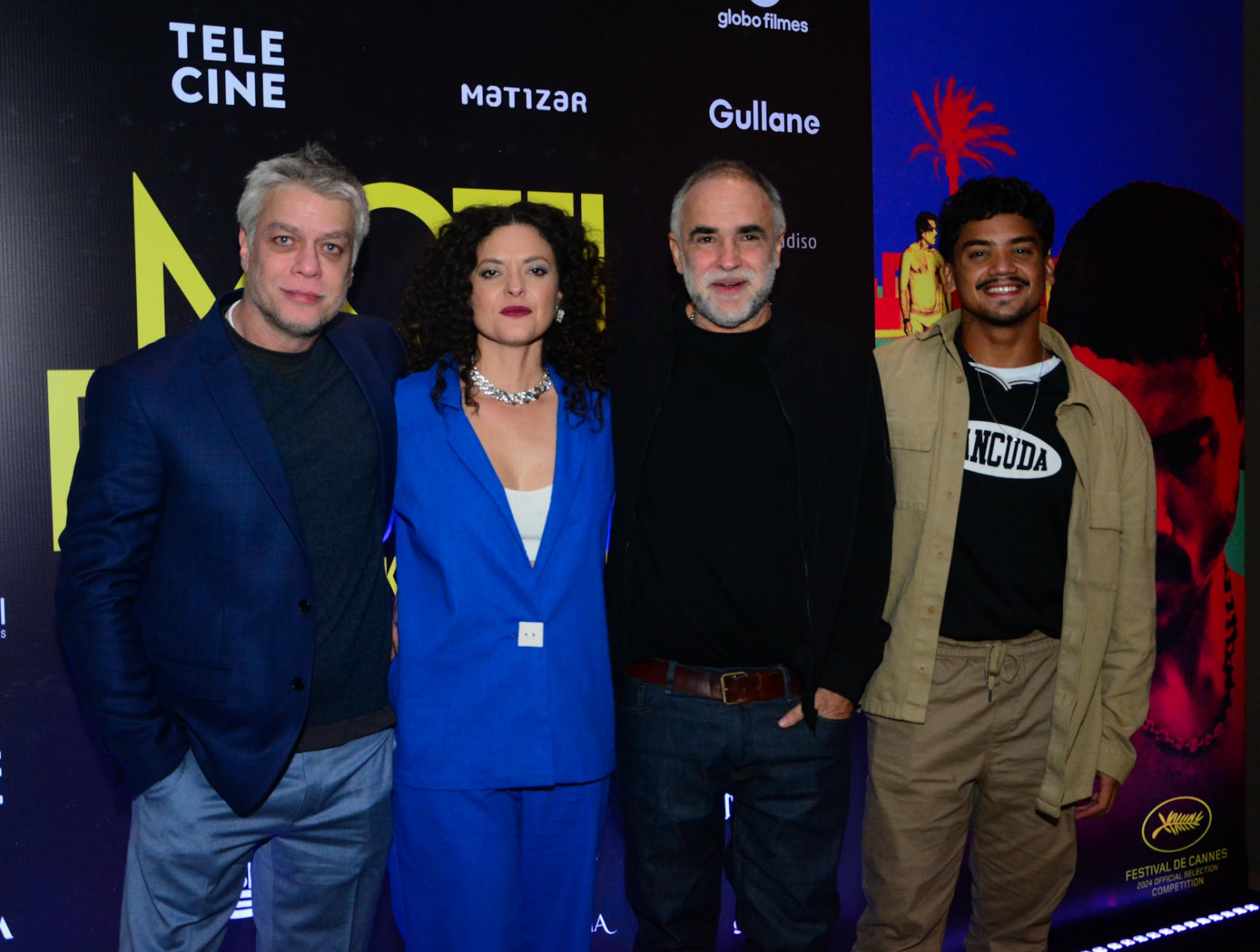 Fábio Assunção, Nataly Rocha, Iago Xavier e o diretor Karim Aïnouz - Webert Belicio / AgNews