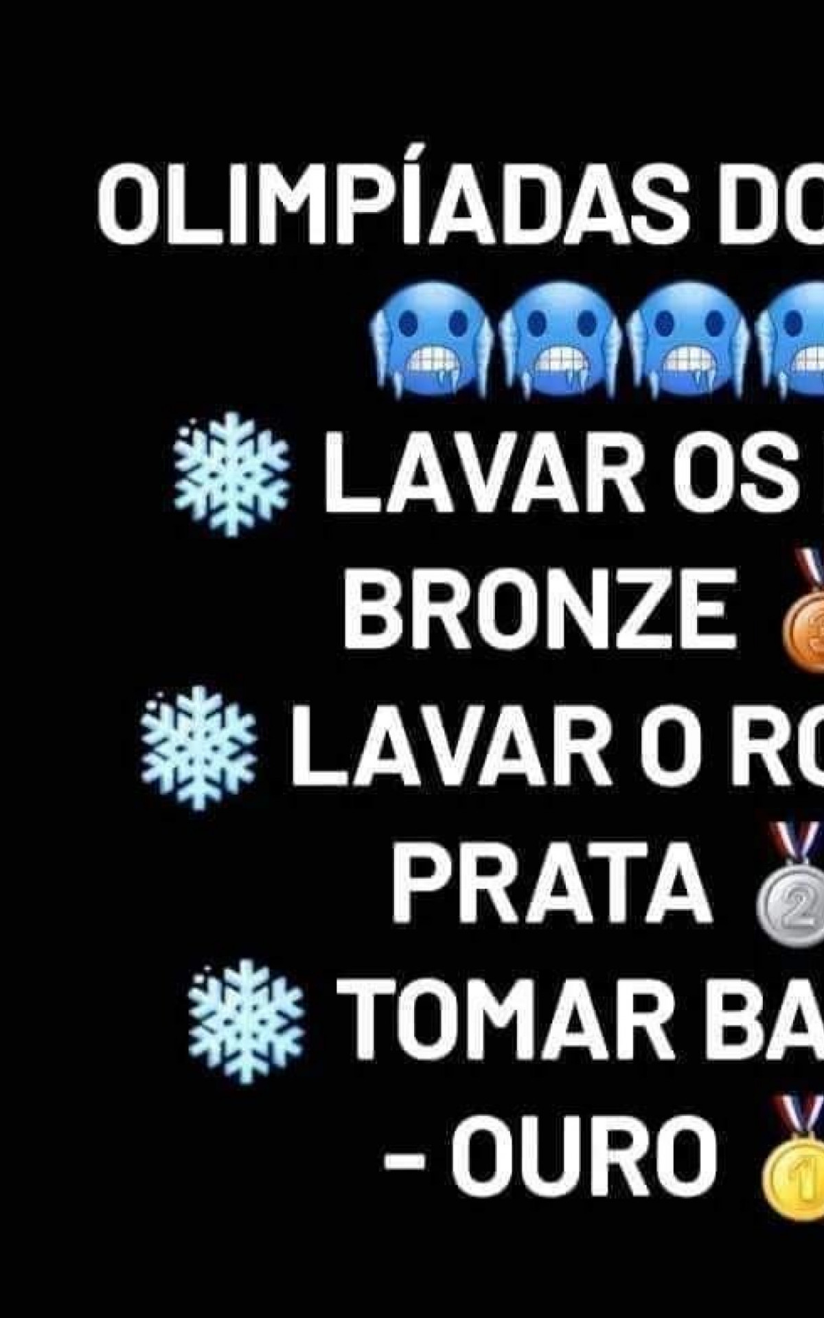 Meme feito por internautas sobre a frente fria que atinge o Rio