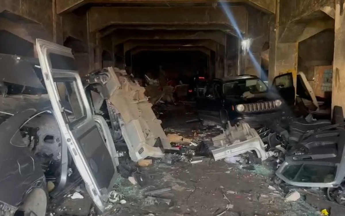 Desmanche de carros roubados encontrado durante a ação