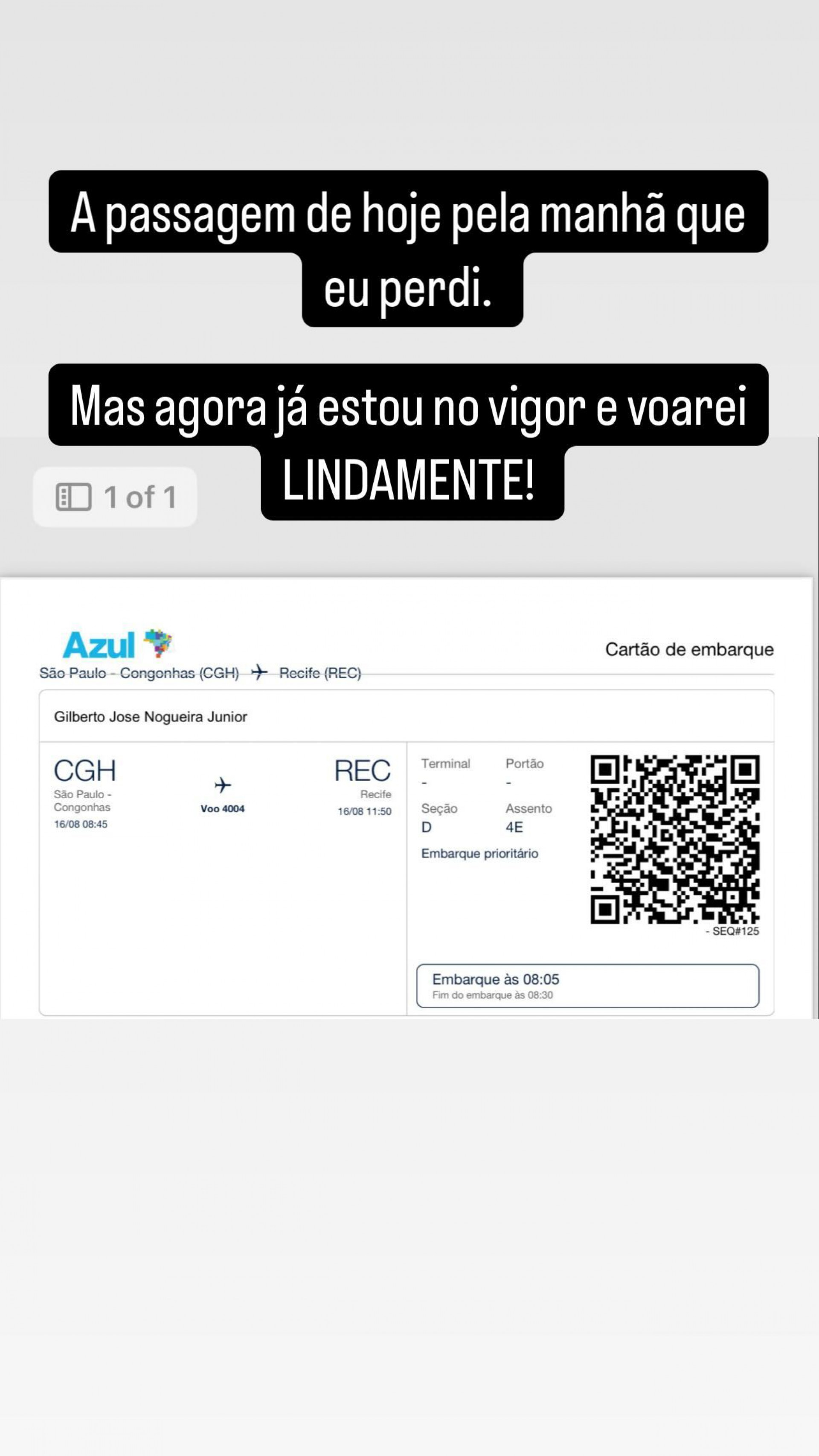 Gil do Vigor tem crise de ansiedade e não consegue pegar avião - Reprodução / Instagram