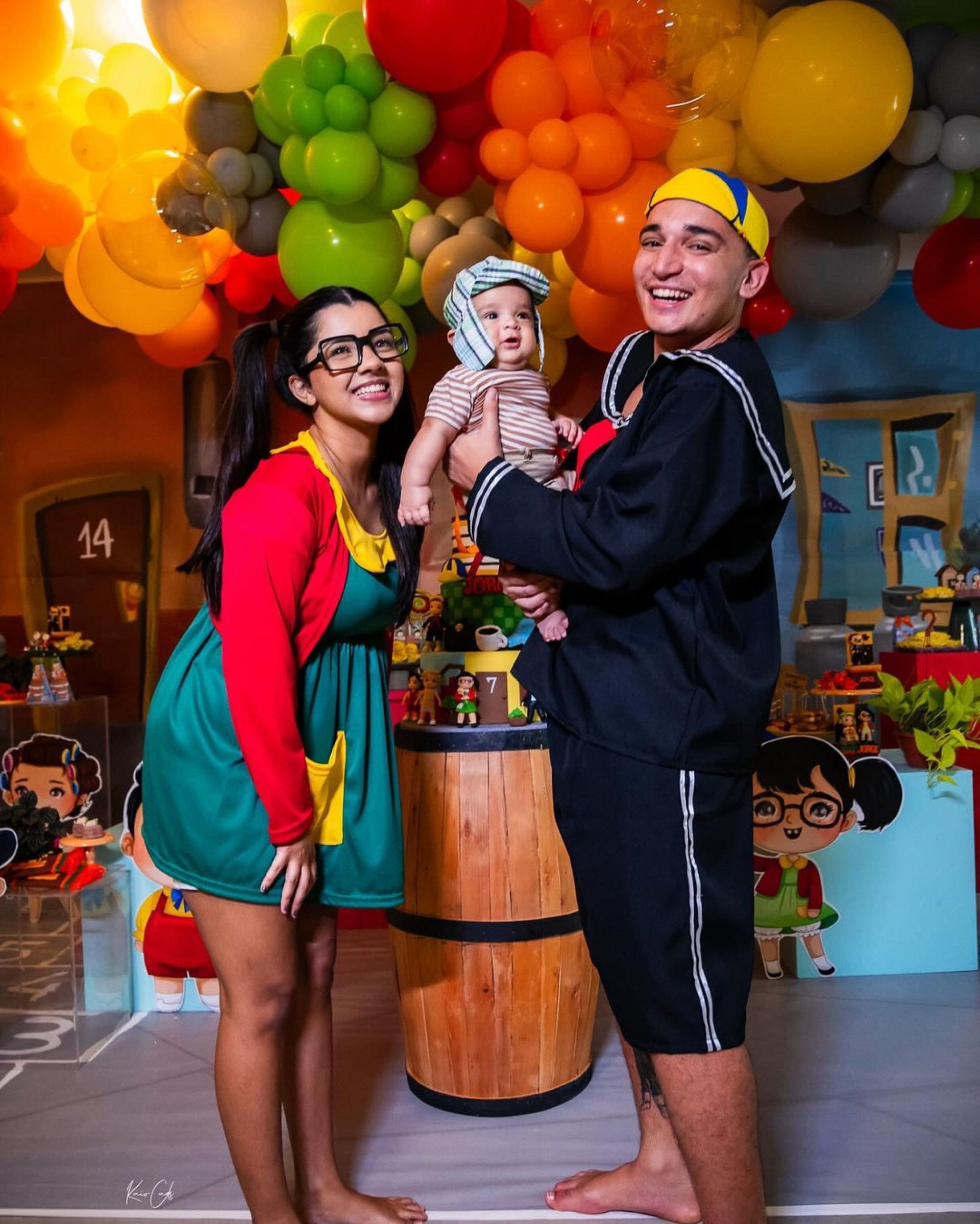 João Gomes e Ary Mirelle comemoram os 7 meses de Jorge com o tema de 'Chaves' - Reprodução / Instargam