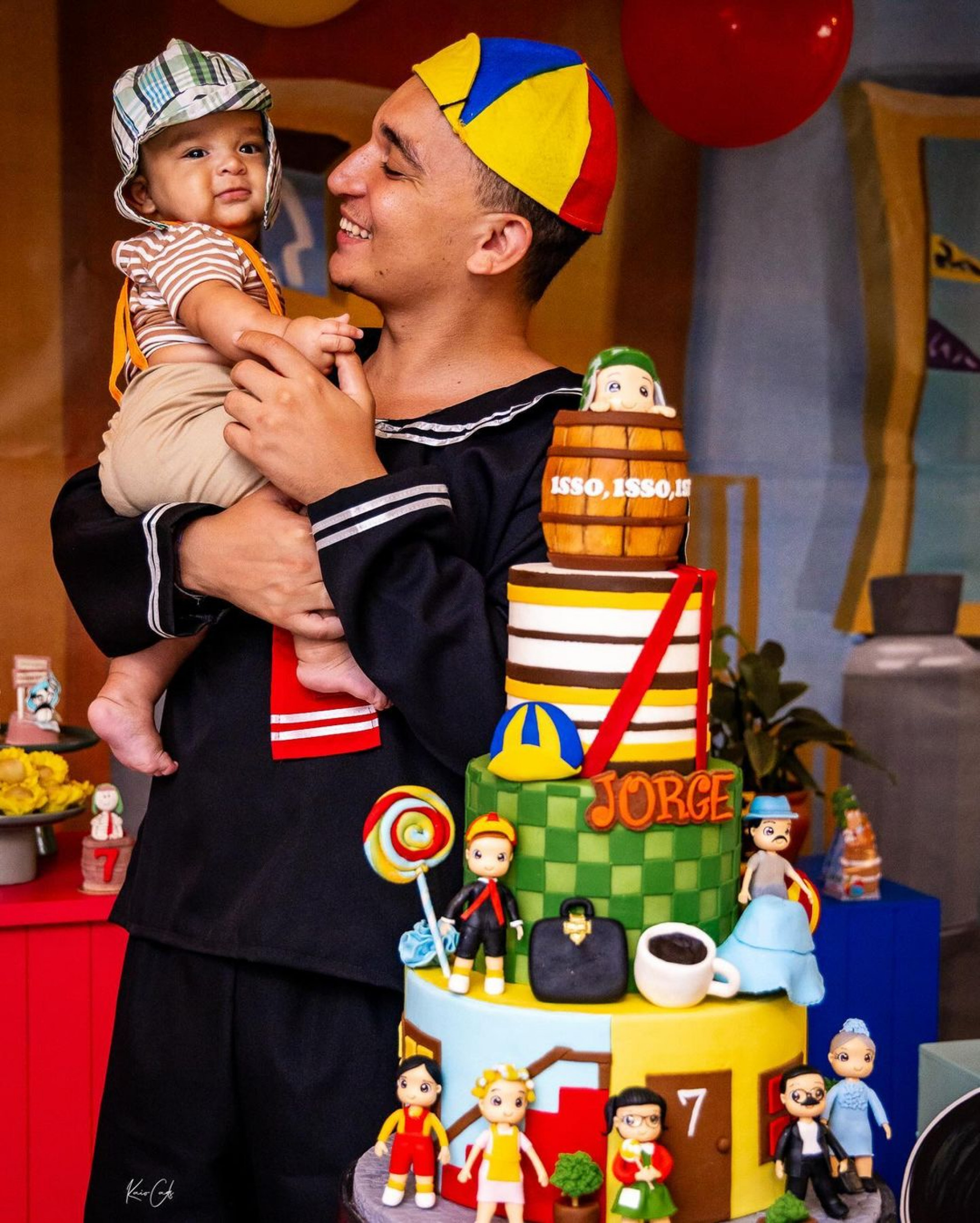 João Gomes e Ary Mirelle comemoram os 7 meses de Jorge com o tema de 'Chaves' - Reprodução / Instargam