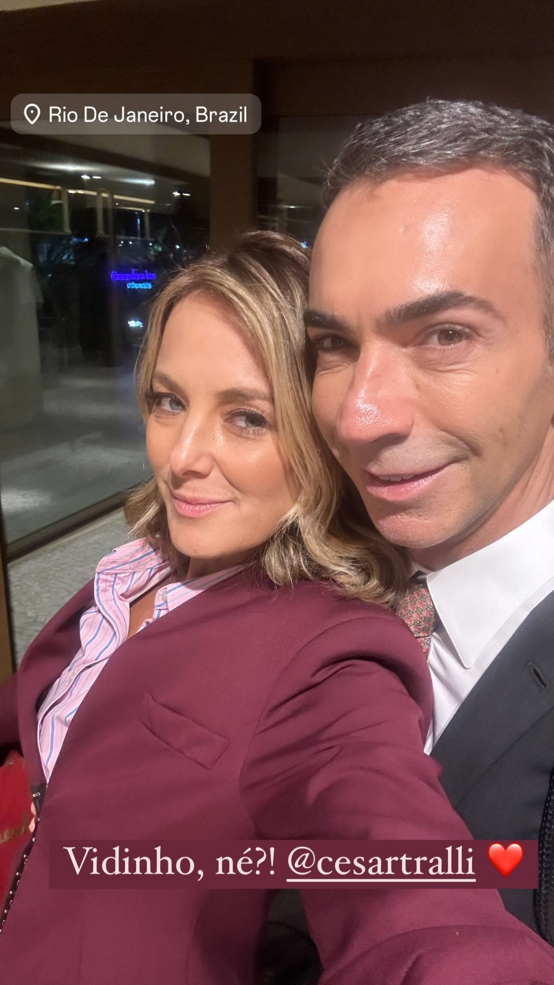 Ticiane Pinheiro e Cesar Tralli curtiram 'vale night' no Rio de Janeiro - Reprodução / Instagram