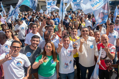 Furlani e Luciana Alves iniciam campanha com caminhada, inauguração de comitê e adesivaço