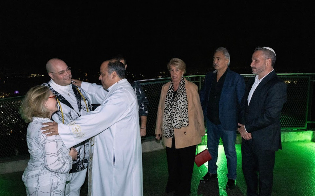 Tiago Abravanel e Cintia Abravanel marcaram presen&ccedil;a na homenagem