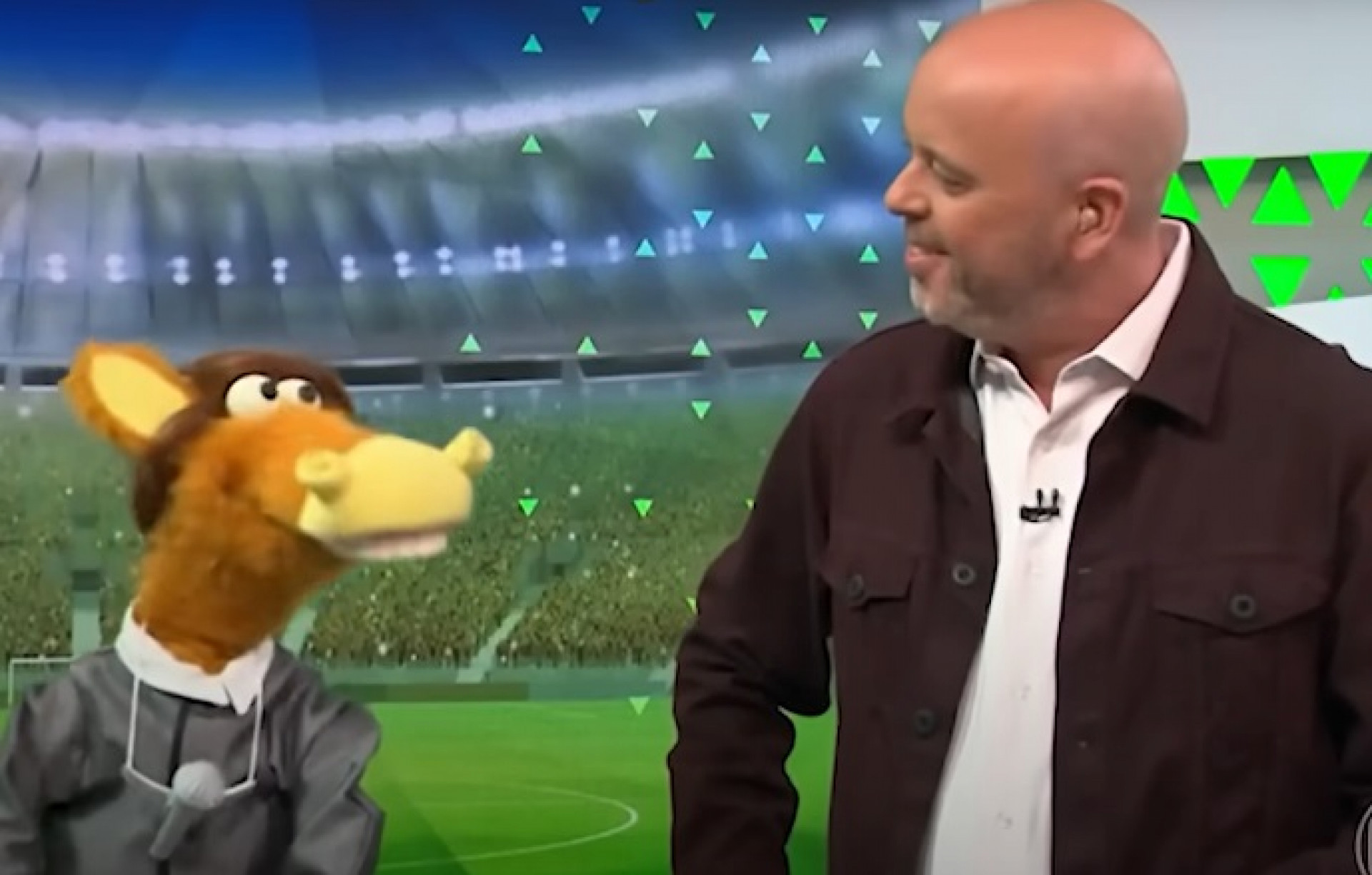 Cavalinho do 'Fantástico' homenageia Silvio Santos - Reprodução da TV Globo