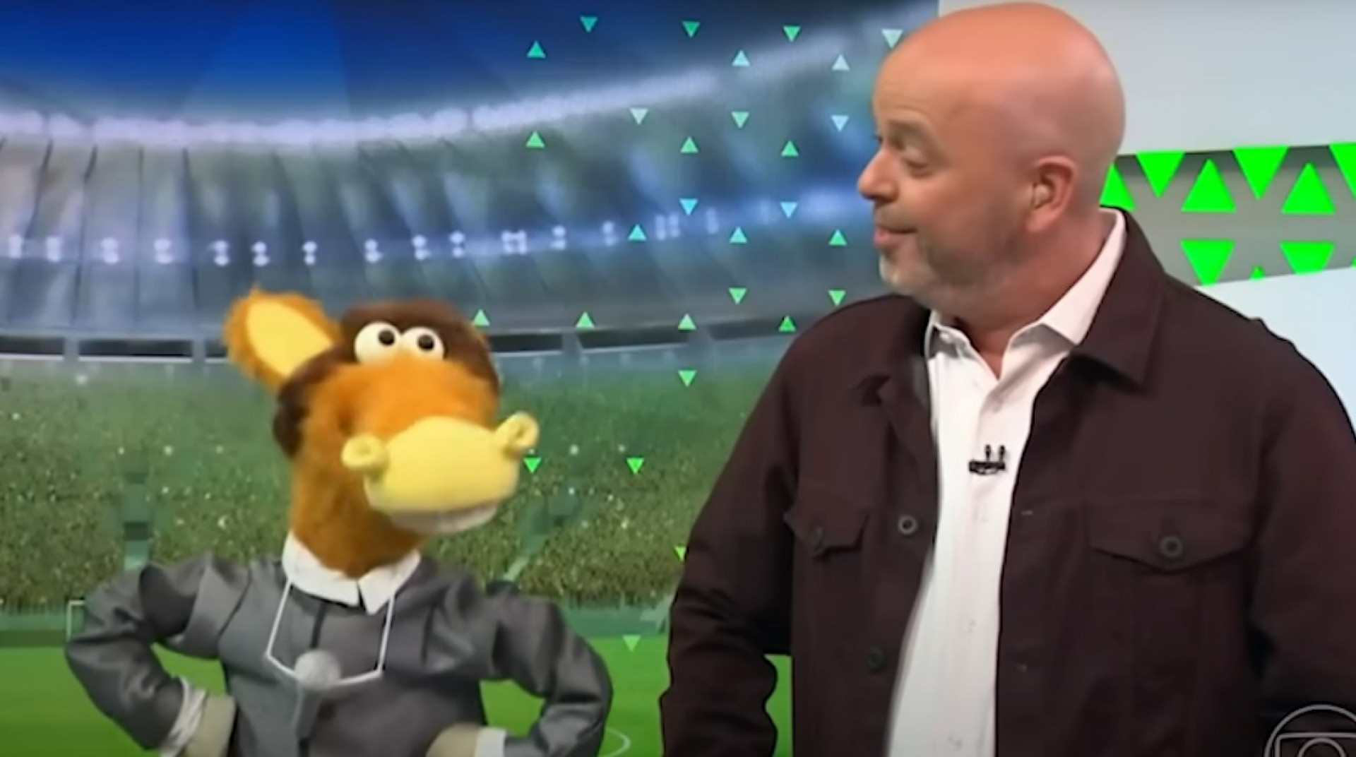 Cavalinho do 'Fantástico' homenageia Silvio Santos - Reprodução da TV Globo