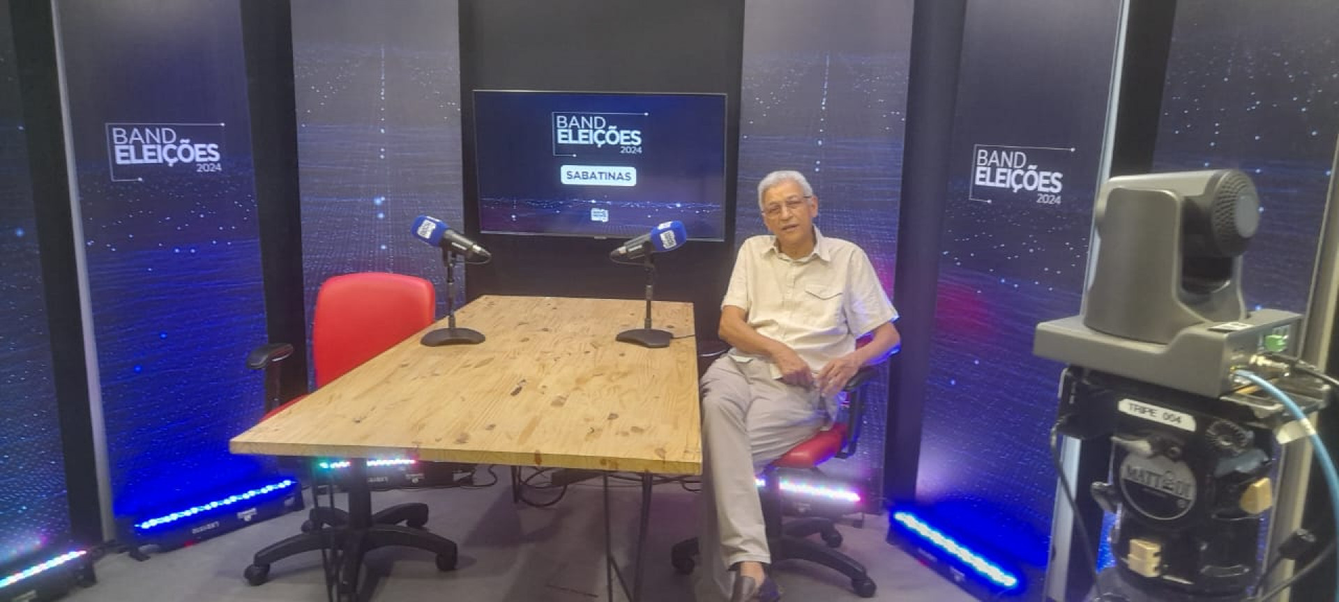 Cyro Garcia gravou uma sabatina na TV Band, na manhã desta segunda-feira (19) - Divulgação