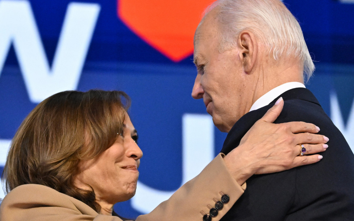 Presidente Joe Biden e a candidata presidencial Kamala Harris - AFP