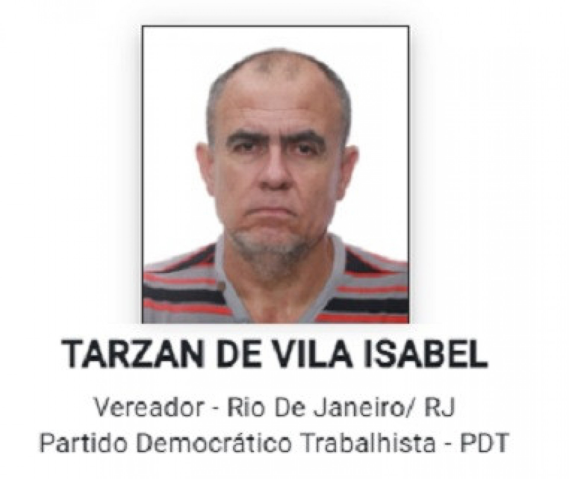 Tarzan de Vila Isabel (PDT) - Divulgação / TRE