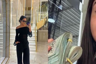 Bella Campos causa alvoroço ao mostrar bolo de dinheiro em salão de beleza