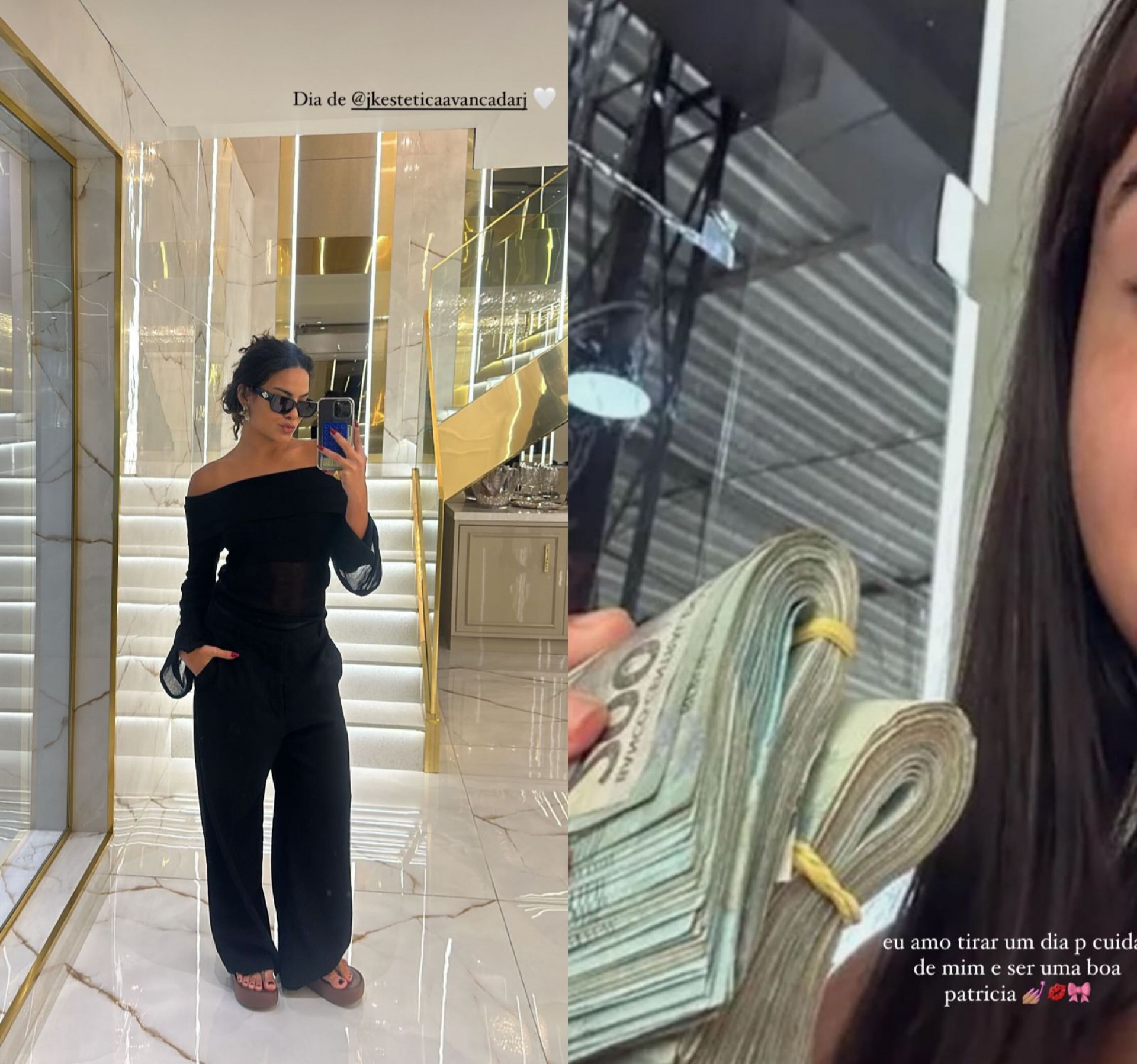 Bella Campos ostenta bolo de dinheiro  - Reprodução Instagram