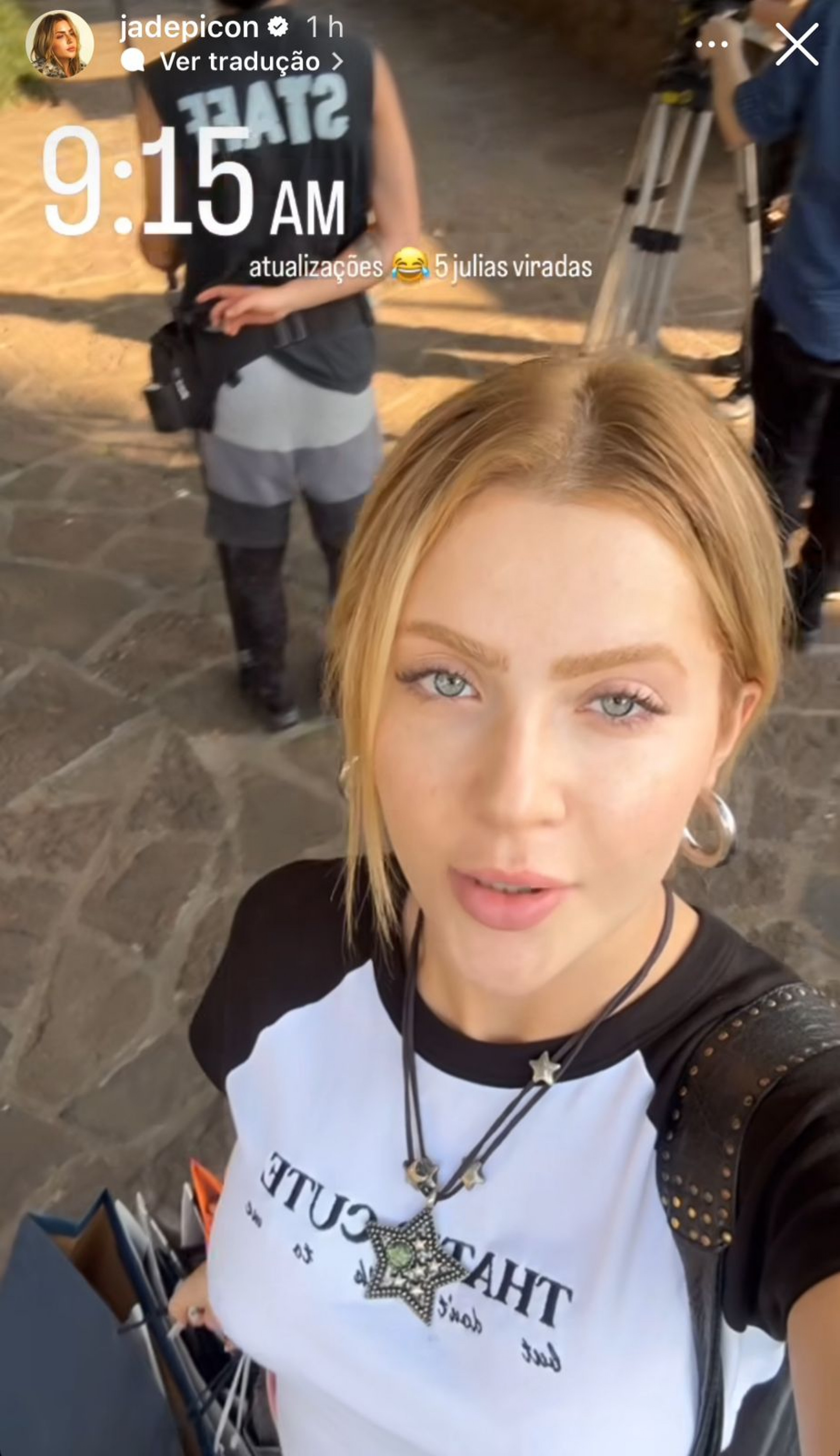 Jade Picon tem rotina intensa na madrugada filmando seu primeiro longa - Reprodução / Instagram