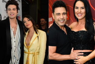 Grávidas, Jade Magalhães e Graciele Lacerda prestigiam shows de Luan Santana e Zezé di Camargo