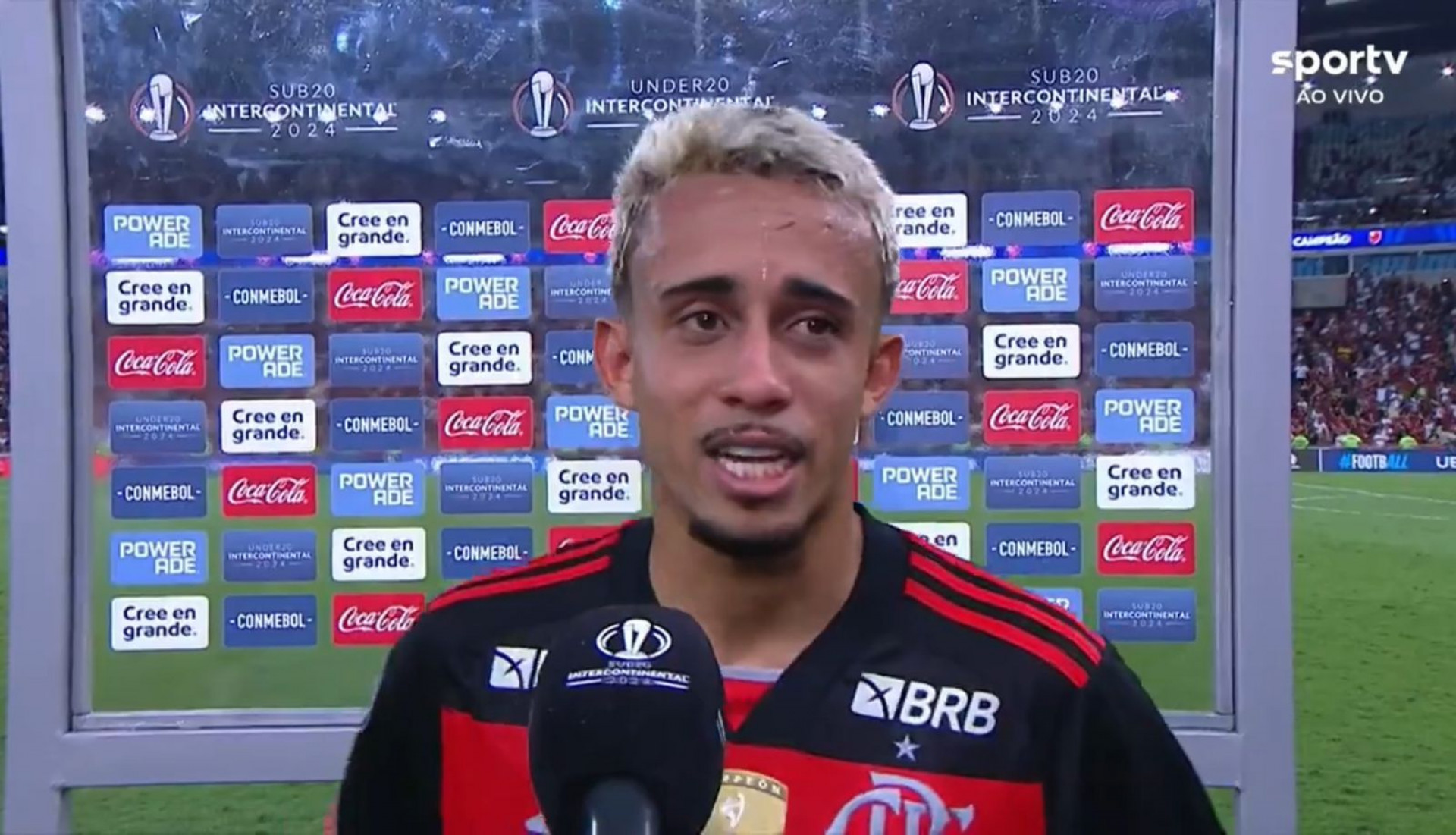 Matheus Gon&ccedil;alves, do Flamengo - Reprodu&ccedil;&atilde;o/SporTV