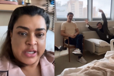 Internada, Preta Gil recebe visita de José Loreto e Thardelly Lima  