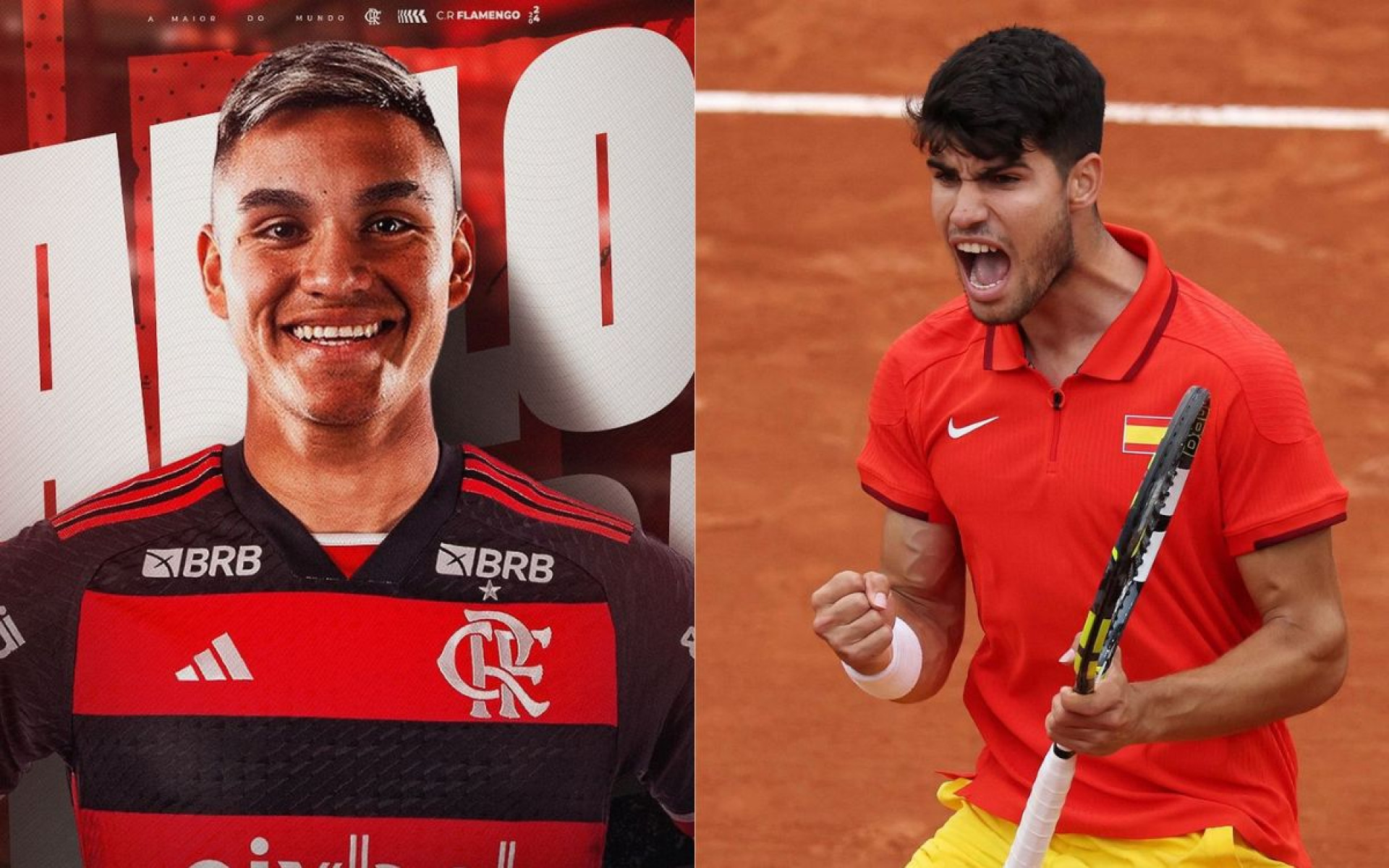 Jogador argentino e tenista espanhol têm o mesmo nome: Carlos Alcaraz - Reprodução / Instagram