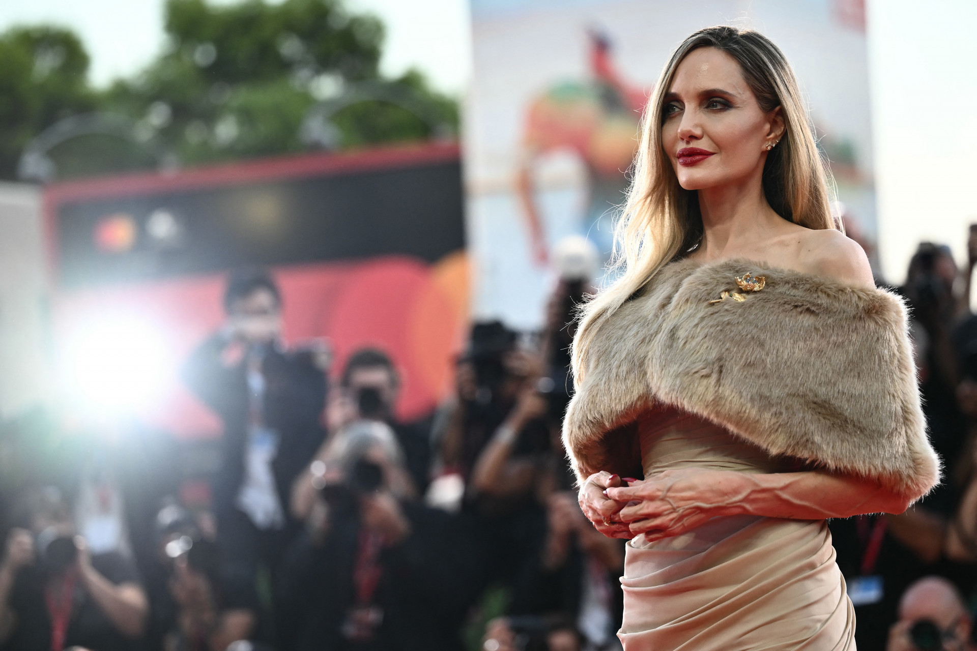 Angelina Jolie durante o 81º Festival de Cinema de Veneza - AFP