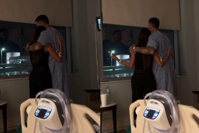 No hospital, Adriana Sant'Anna posta vídeo abraçando Rodrigão: 'No bom ou no mau diagnóstico'