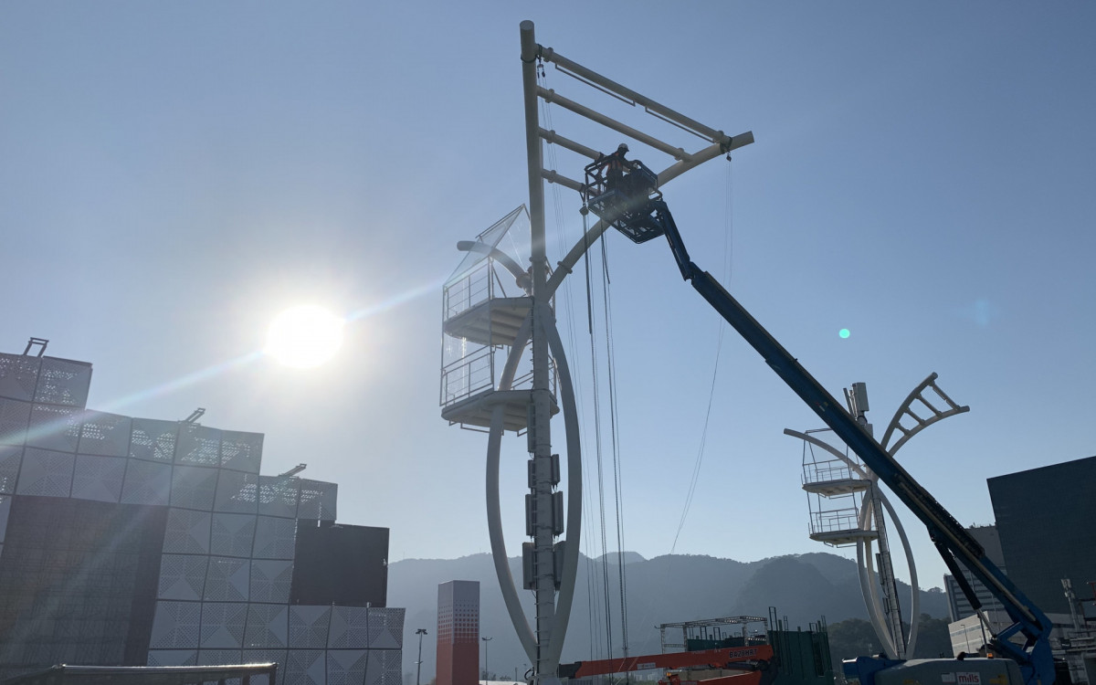 Montagem da Cidade do Rock está a todo vapor - Manuella Viégas / Agência O DIA