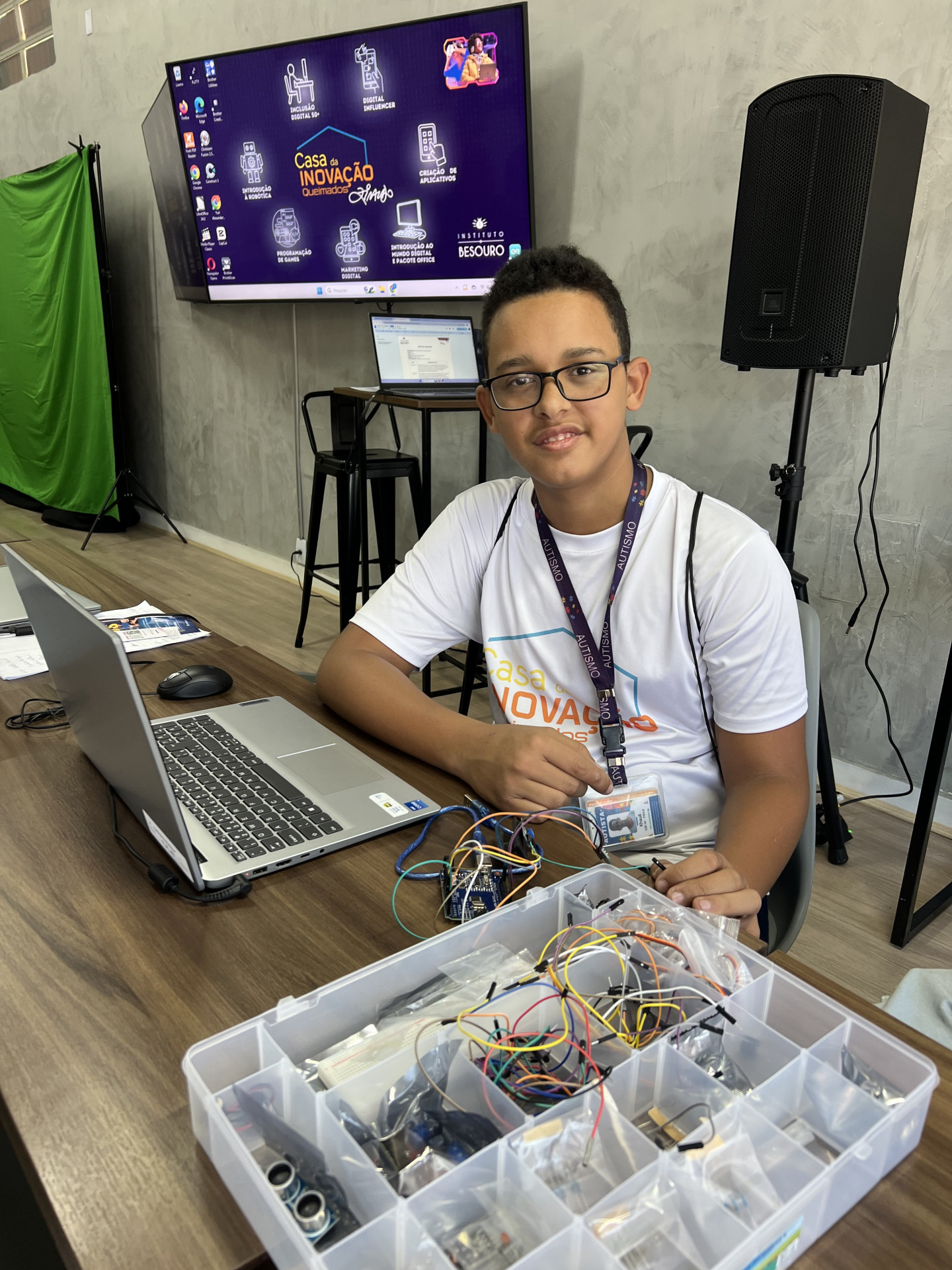 Khauã foi um dos destaques do Curso Robótica Teens - Divulgação / Leonardo Gonçalves