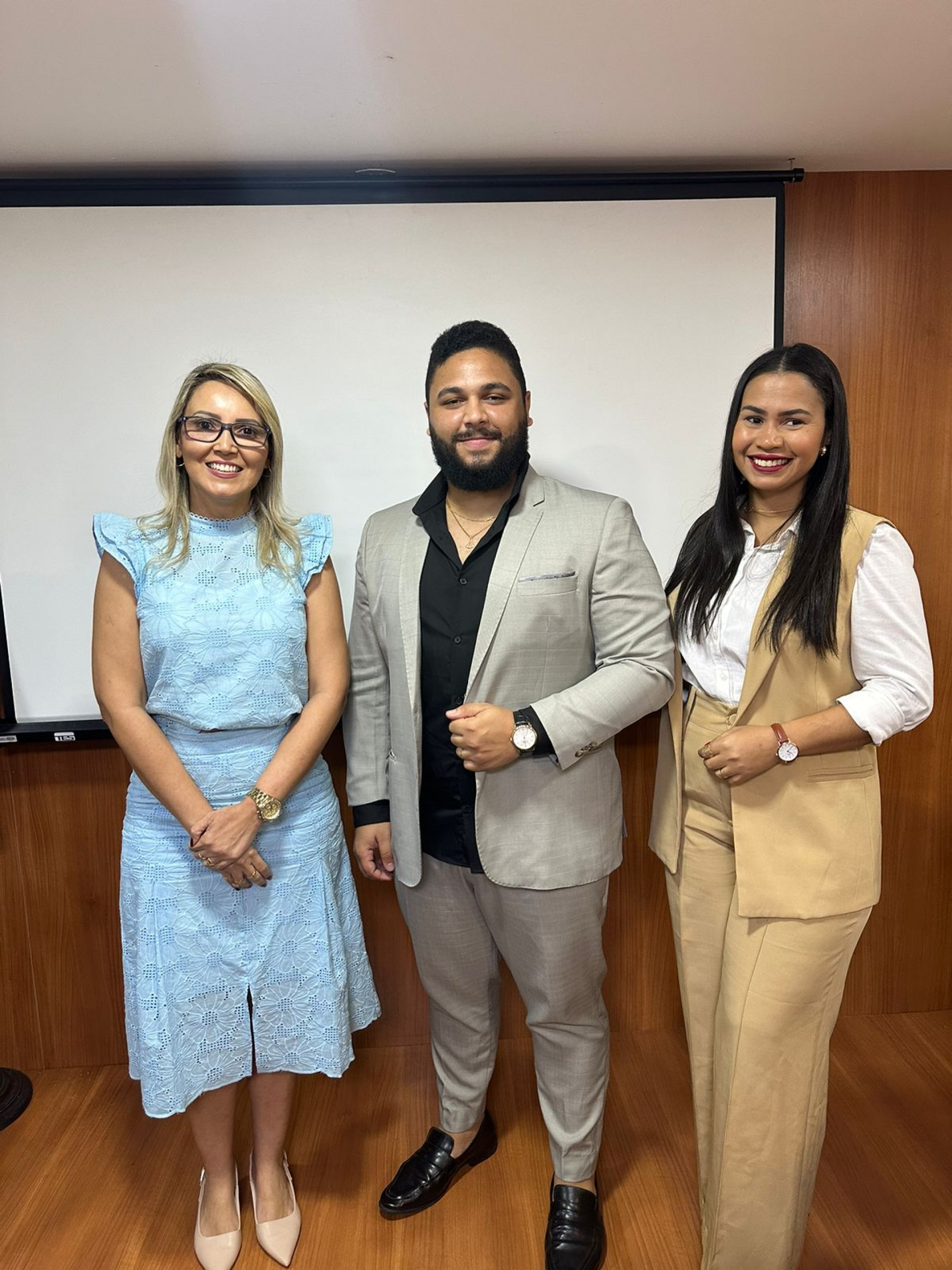 Além da secretária municipal de Controle Interno do município, Danielle Agero, o encontro teve a participação dos consultores de Controle Interno, Rafael Consister e Aline de Oliveira - Divulgação / PMN