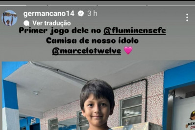 Filho de Germán Cano faz gol em estreia pelo Fluminense no futsal