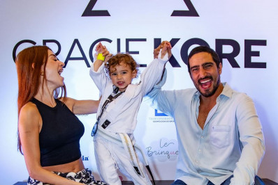 Thaila Ayala se emociona com filho no jiu-jitsu